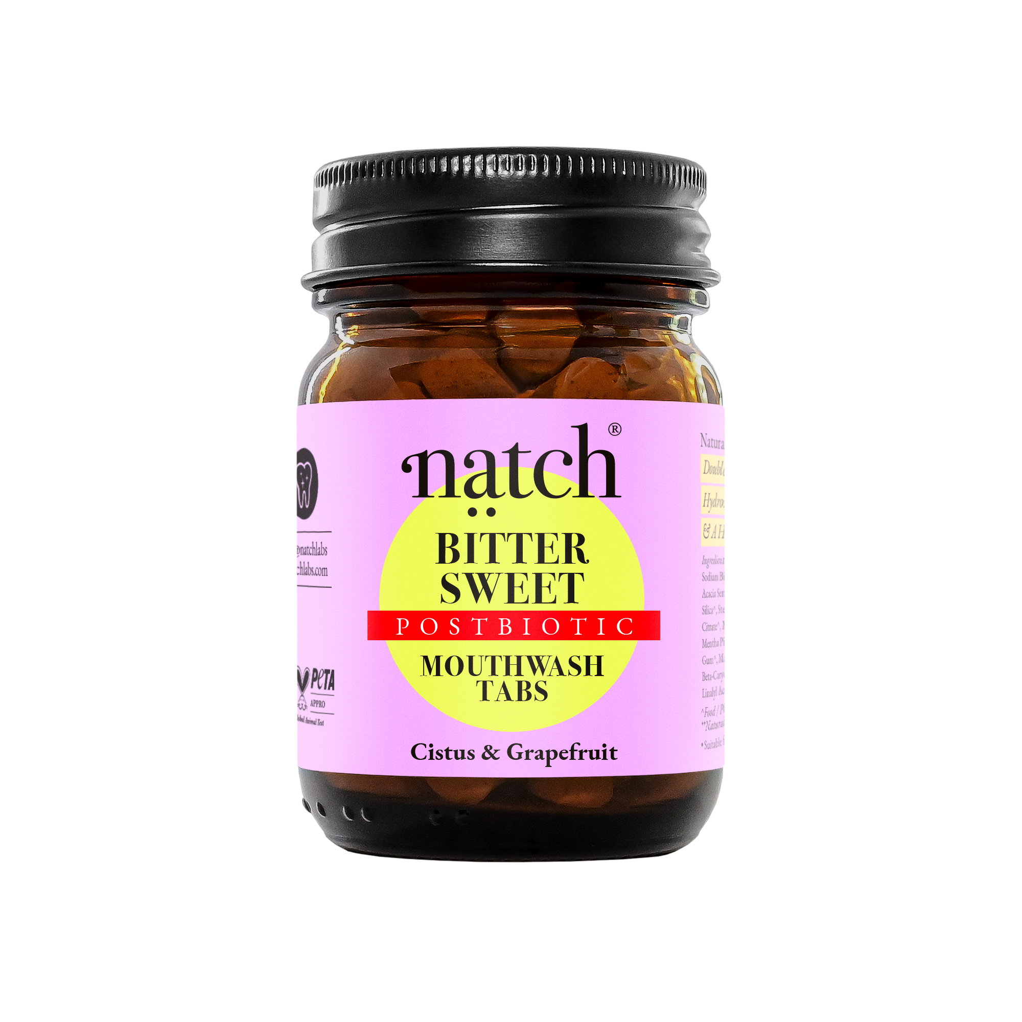 Bitte Sweet – Postbiotische Mundspül-Tabs. Powered by Cistus - botanische Schutzkraft der Natur.