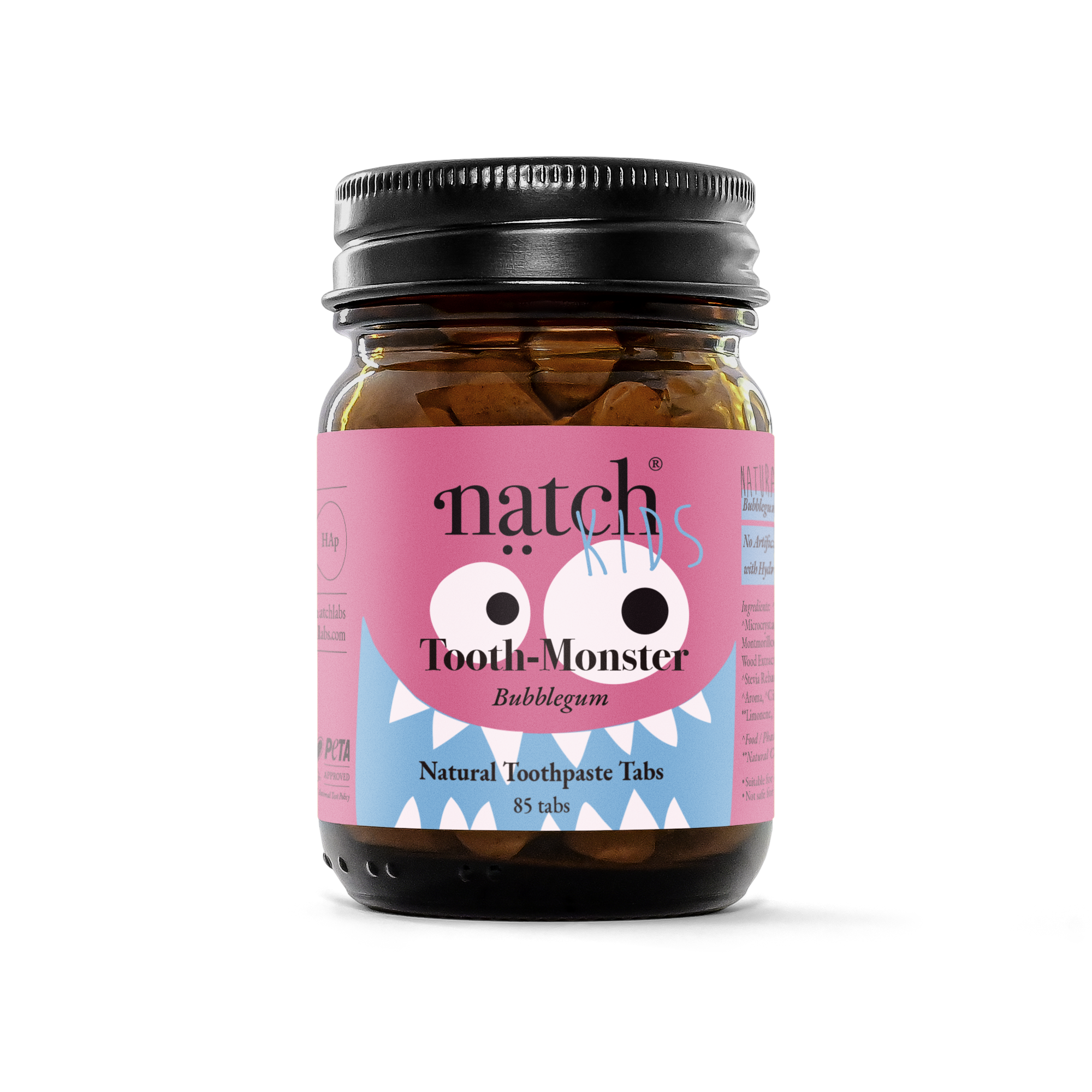 Tooth Monster Bubblegum (Toothpaste Tabs for Kids)